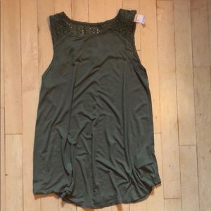 Old Navy Swing Tank with Crochet Back Small NWT
